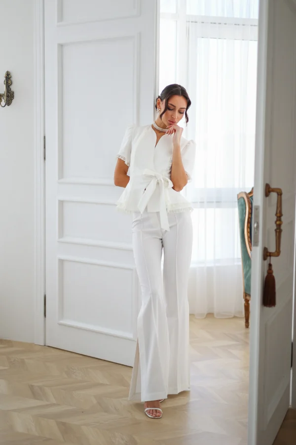Eleganckie spodnie dzwony Eclair z rozcięciami bocznymi – REPULO’S