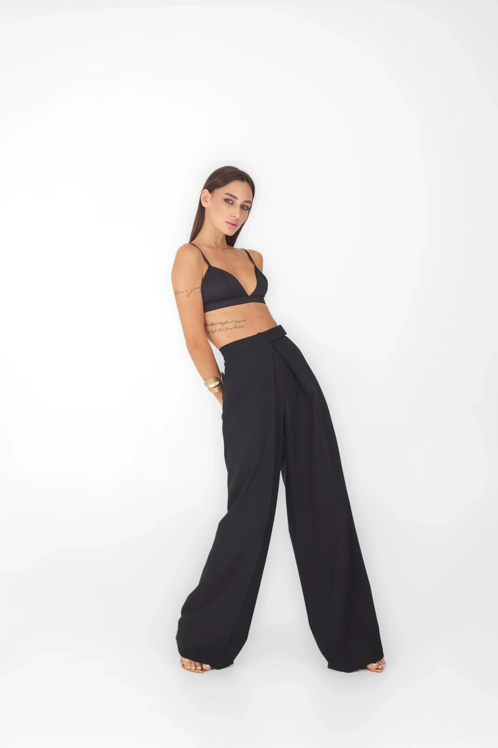 Eleganckie spodnie damskie Bossi z wysokim stanem – REPULO’S